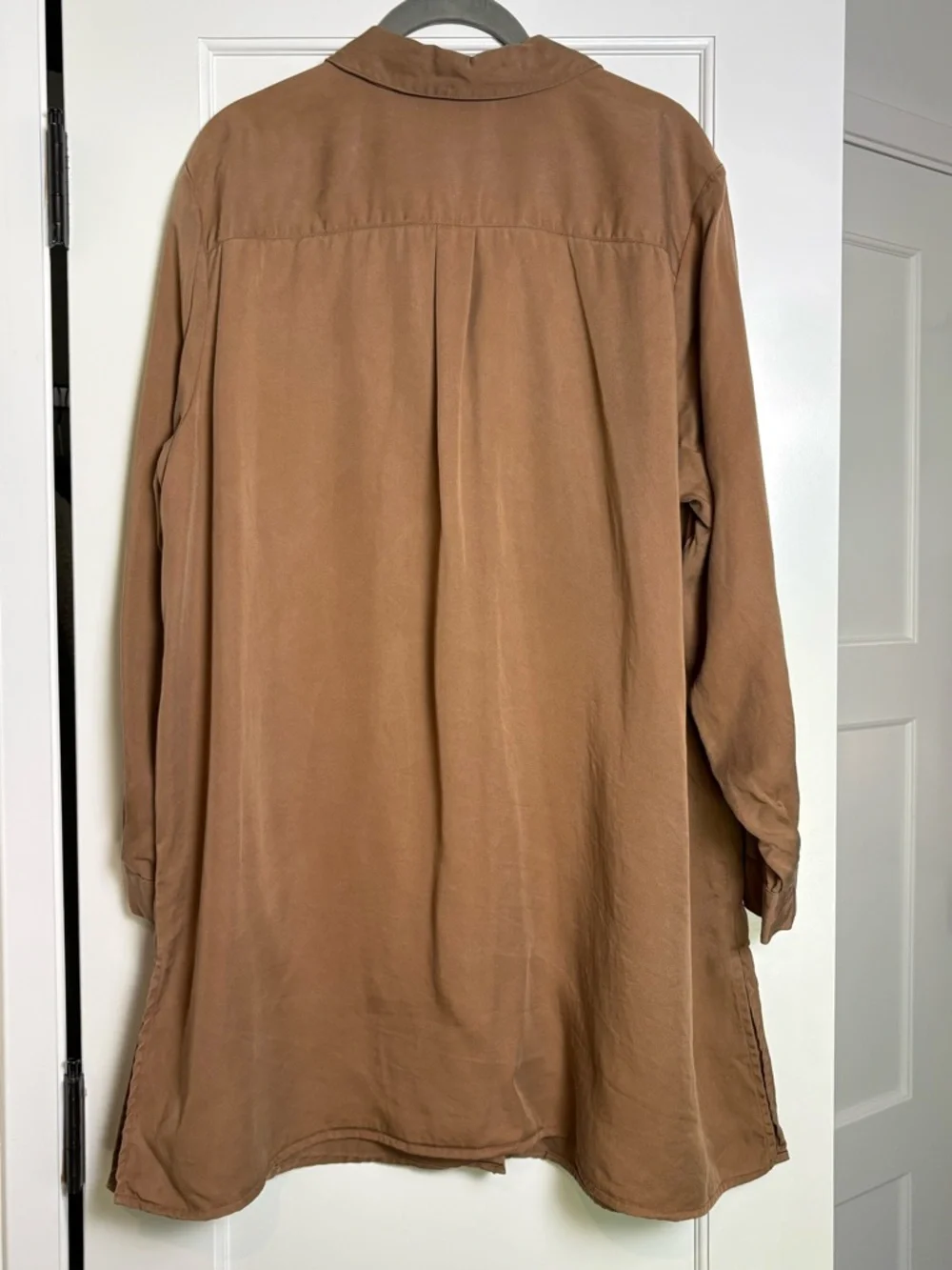 J. jill Brown Long-Sleeve Button Down Tunic Top (XL) - Picture 5 of 5